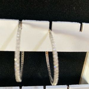 White gold earrings
